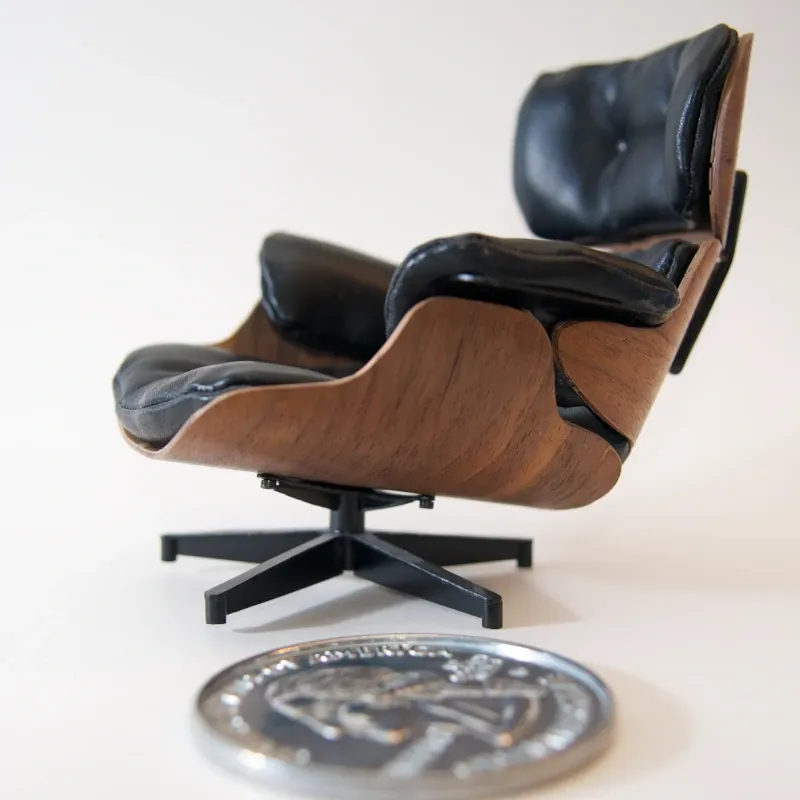 1:16 scale model of the Eames Lounge Chair
